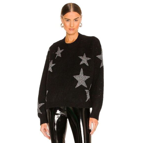 AllSaints Metallic Star Alpaca & Wool Blend Sweater Medium - Picture 1 of 11